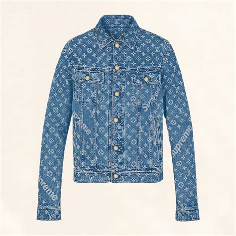 supreme louis vuitton denim jacket replica|louis vuitton supreme jacket price.